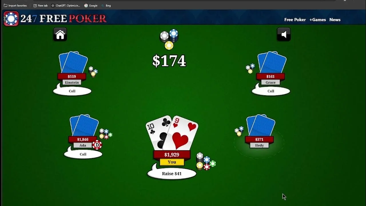 Play poker online